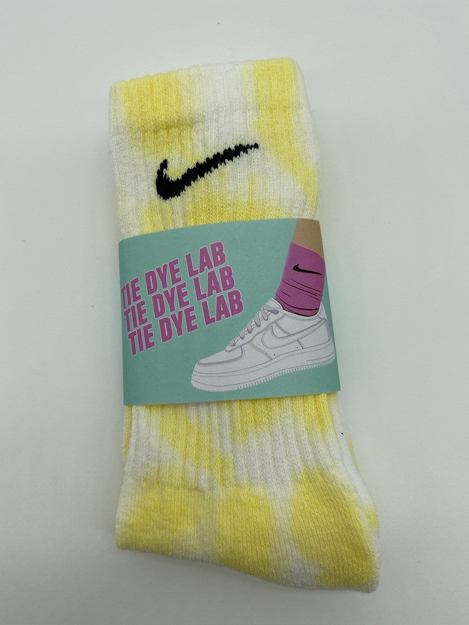 yellow nike tie dye socks