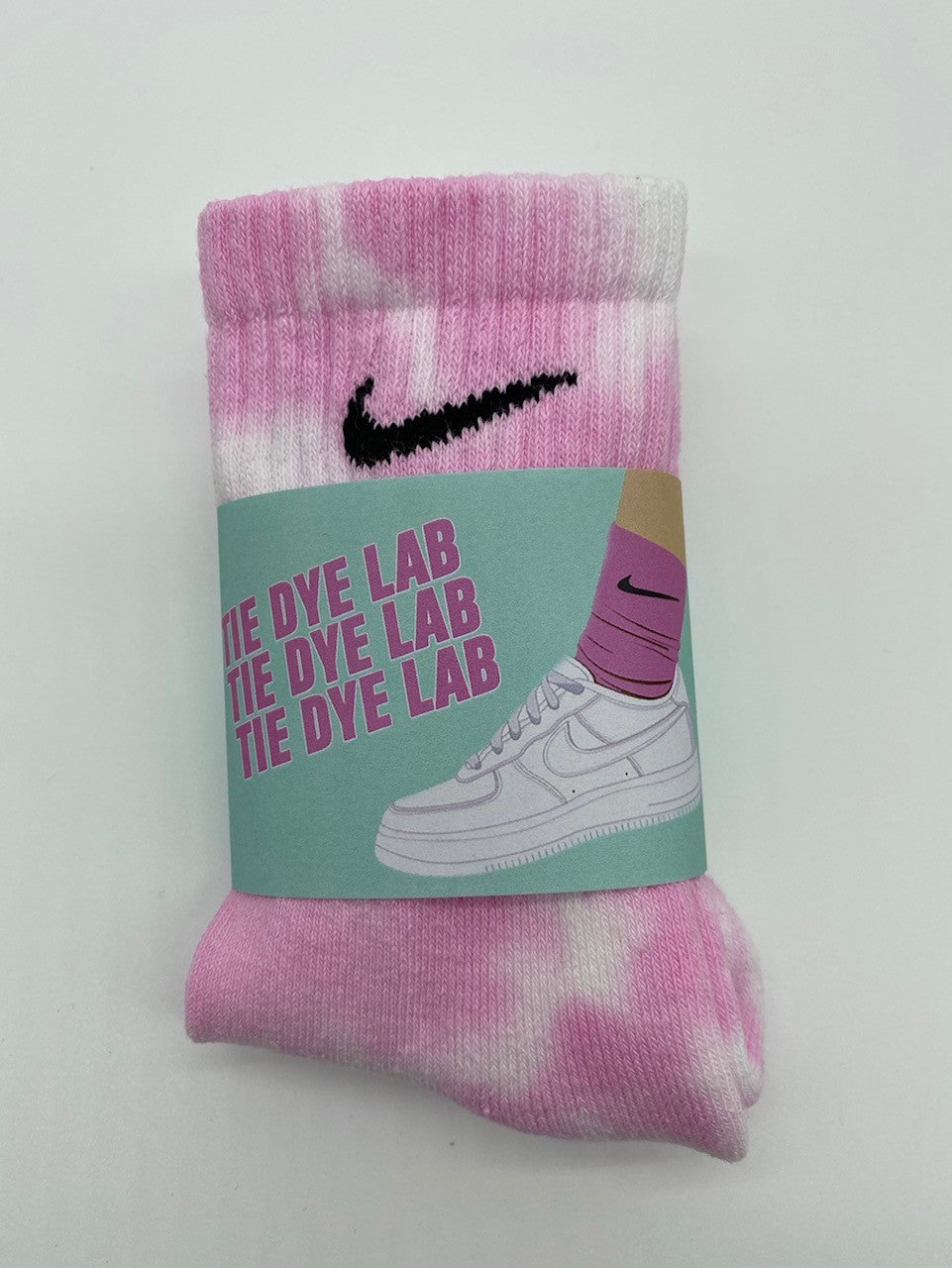 Pink nike tie dye socks