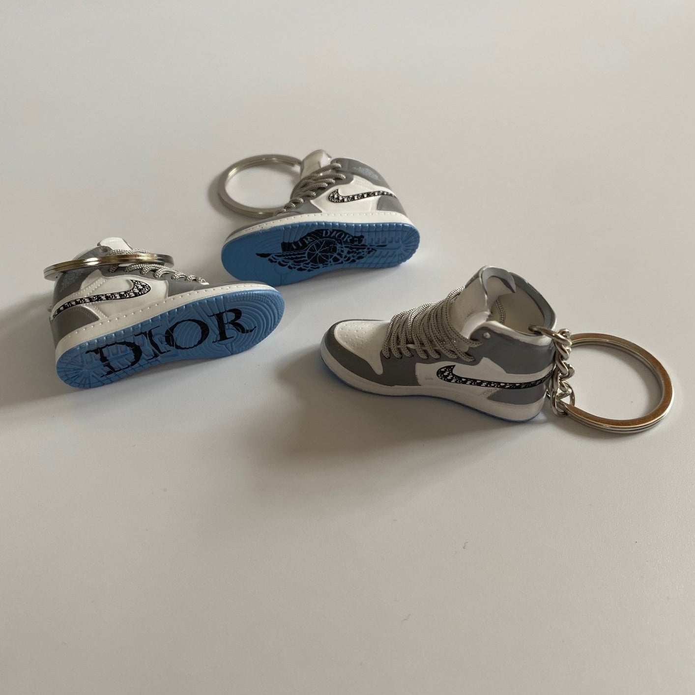 Grey Nike Dior Mini Jordan Keyring