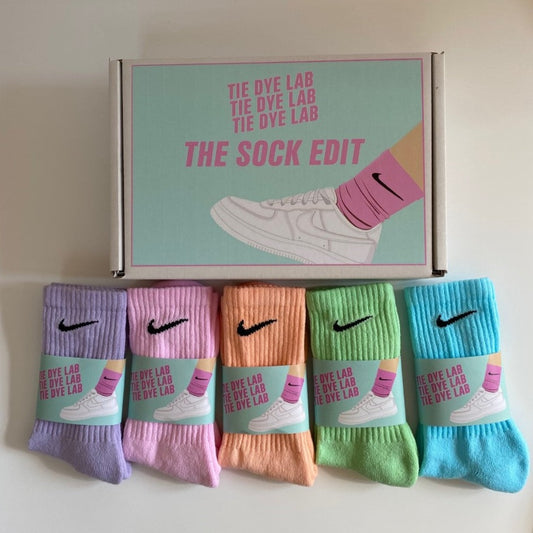 Tie Dye Nike Socks Solid Colour Collection Box