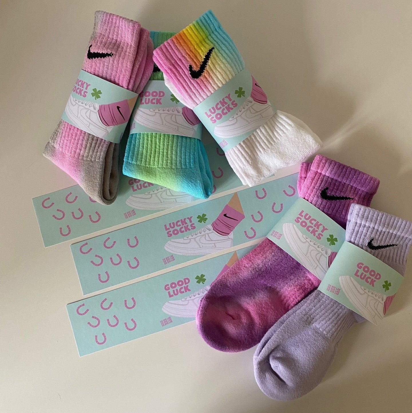 Nike tie dye socks good luck gift