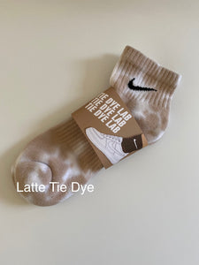 Nike Latte brown tie dye ankle socks