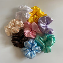 Load image into Gallery viewer, Group of Satin Scrunchies different colours
