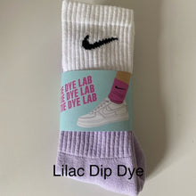 Load image into Gallery viewer, Lilac Dip dye nike socks

