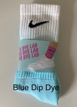 Load image into Gallery viewer, Blue Dip Dye nike socks
