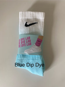 Nike dip dye blue and white socks