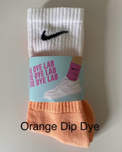 Load image into Gallery viewer, Orange Dip dye nike socks
