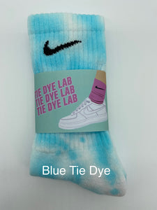 Blue Tie Dye Nike Socks