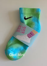 Load image into Gallery viewer, Nike Cool Mint Blue Green tie dye ankle socks
