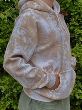 Load image into Gallery viewer, Brown and White Tie Dye Hoodie
