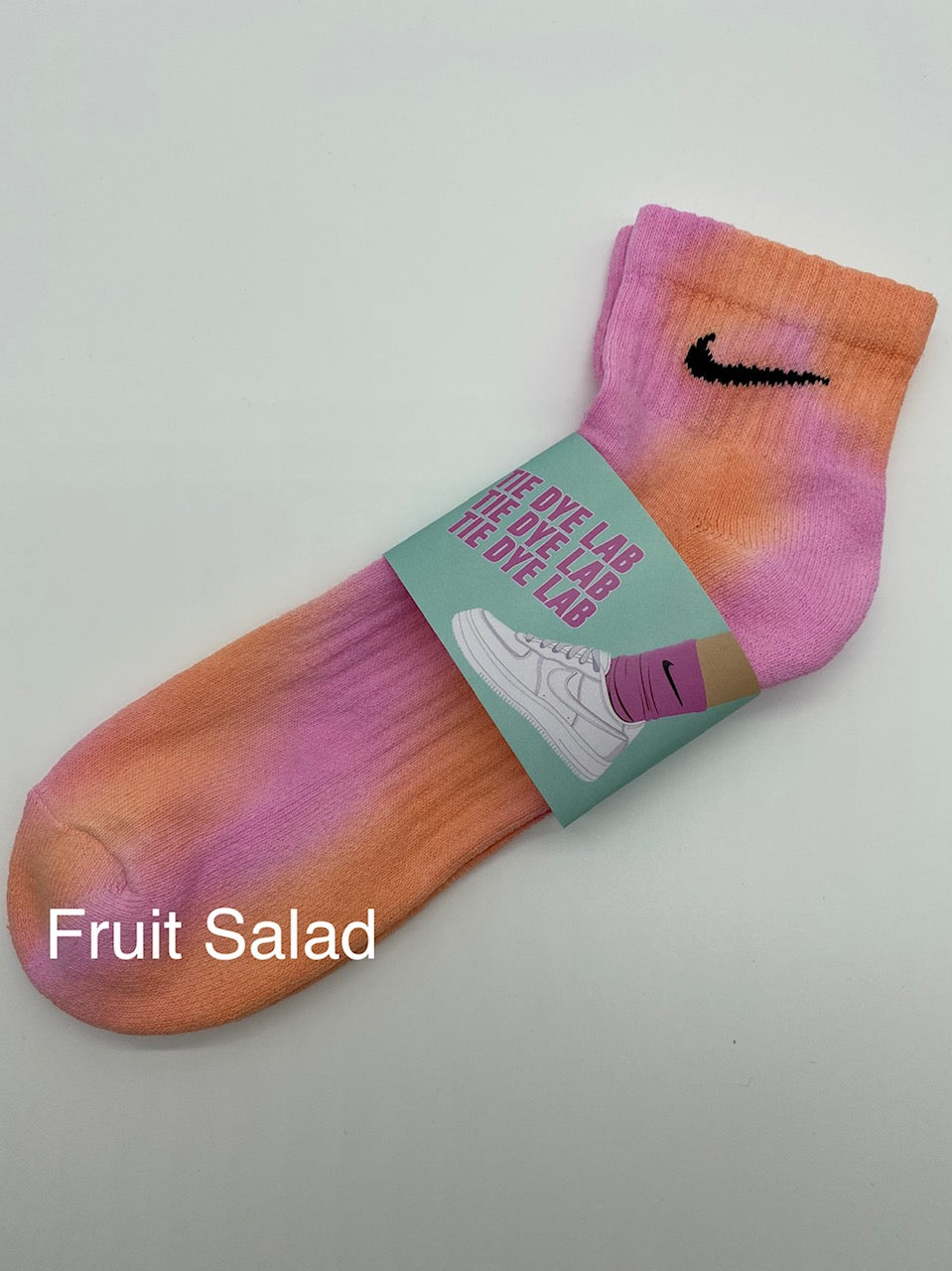 Nike Fruit Salad Tie Dye Pink Orange Sock
