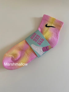 Nike Marshmallow Tie Dye Pink Yellow Ankle Sock