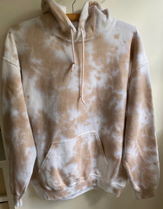 Brown and white Tie Dye Hoodie