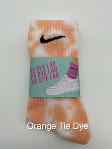 Nike Orange Tie Dye Kids Socks