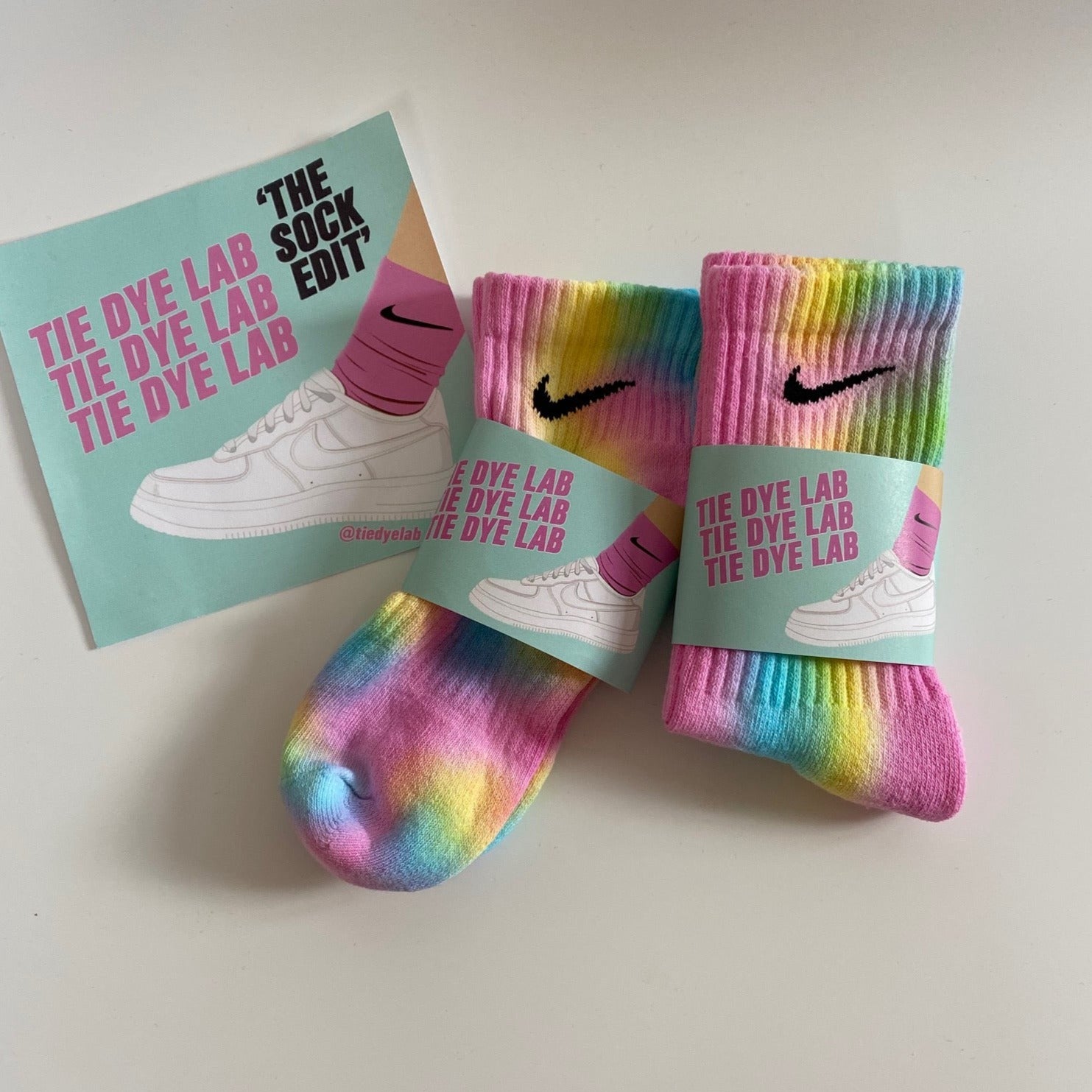 NIKE RAINBOW TIE DYE SOCKS - 1 PAIR – TIE DYE LAB