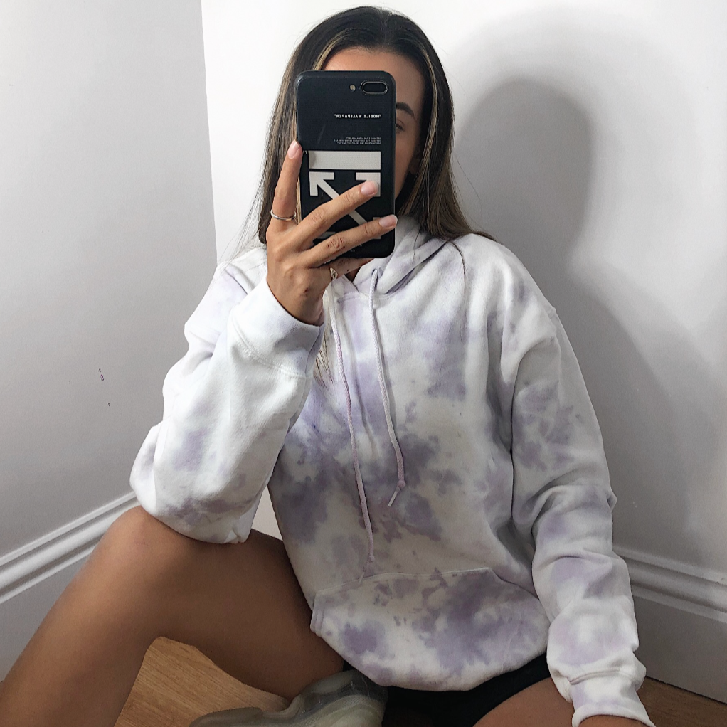 Lilac tie dye hoodie