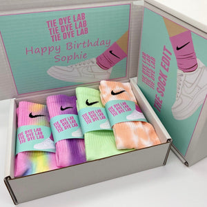 Gift box of 4 pairs Nike tie dyed socks