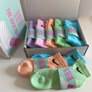 Tie Dye Nike Socks Solid Colour Collection Box Long and Ankle Socks