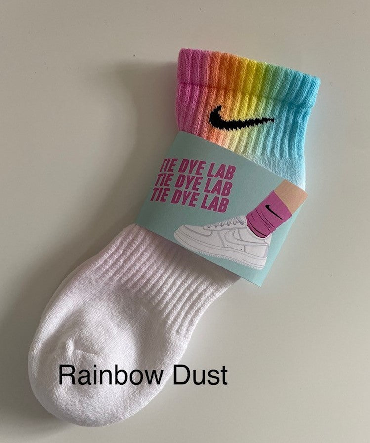 Rainbow Dust Nike tie dye ankle sock